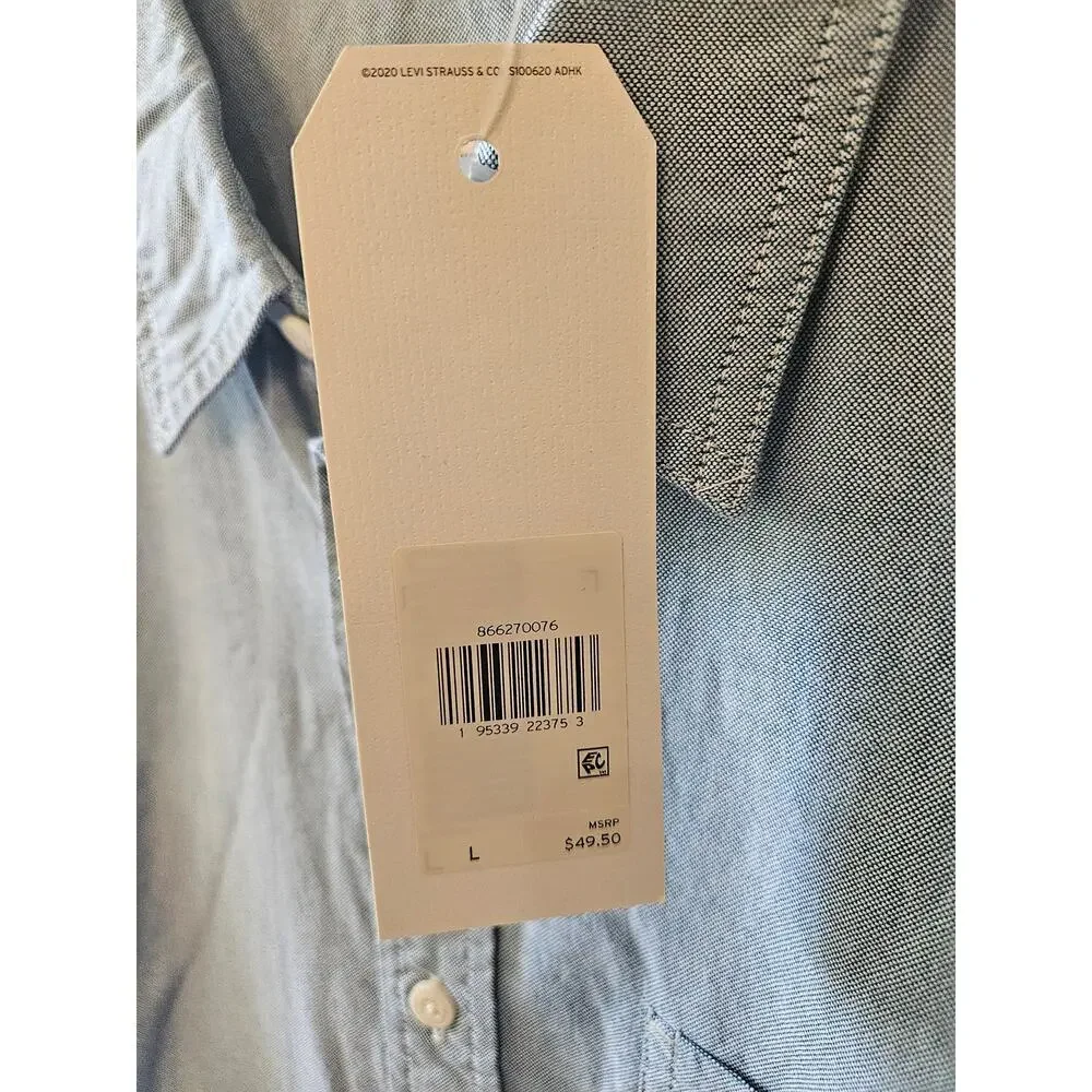 Levi's Shirts Stripes Button Up Blue Green Large Bundle